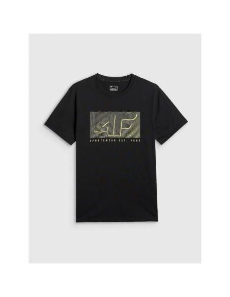 T-shirt regular z nadrukiem męski 4f 4frss26ttshm3991-20s