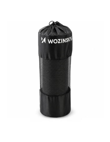 Mata do ćwiczeń wozinsky wnsp-15c 183 x 61 x 1,5 cm gruba mata gimnastyczna do jogi i fitness - czarna