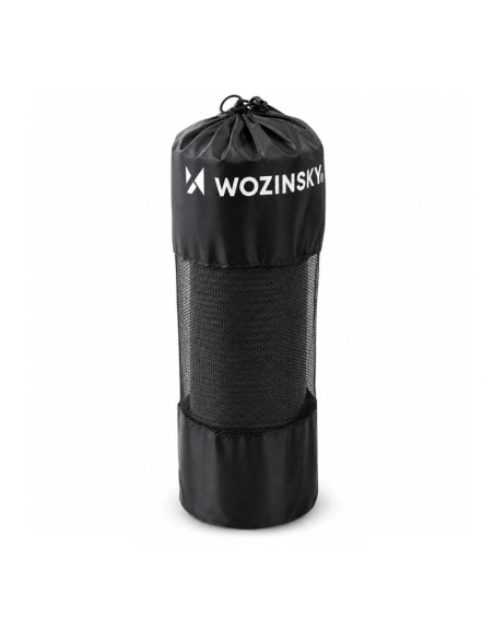 Mata do ćwiczeń wozinsky wnsp-15c 183 x 61 x 1,5 cm gruba mata gimnastyczna do jogi i fitness - czarna