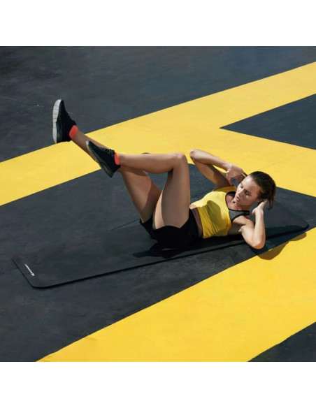 Mata do ćwiczeń wozinsky wnsp-15c 183 x 61 x 1,5 cm gruba mata gimnastyczna do jogi i fitness - czarna