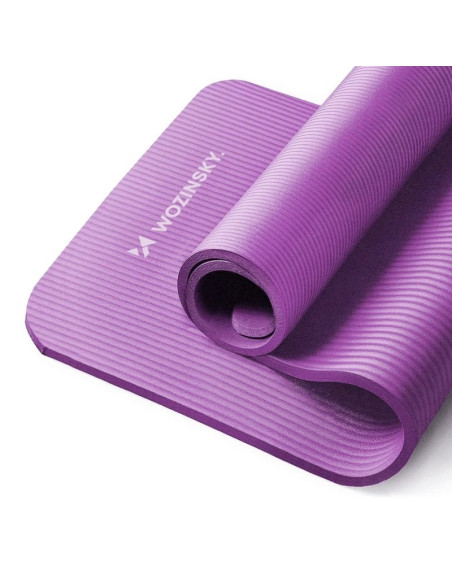 Mata do ćwiczeń wozinsky wnsp-15f 183 x 61 x 1,5 cm gruba mata gimnastyczna do jogi i fitness - fioletowa