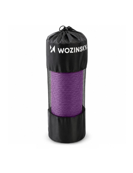 Mata do ćwiczeń wozinsky wnsp-15f 183 x 61 x 1,5 cm gruba mata gimnastyczna do jogi i fitness - fioletowa