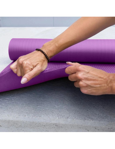 Mata do ćwiczeń wozinsky wnsp-15f 183 x 61 x 1,5 cm gruba mata gimnastyczna do jogi i fitness - fioletowa