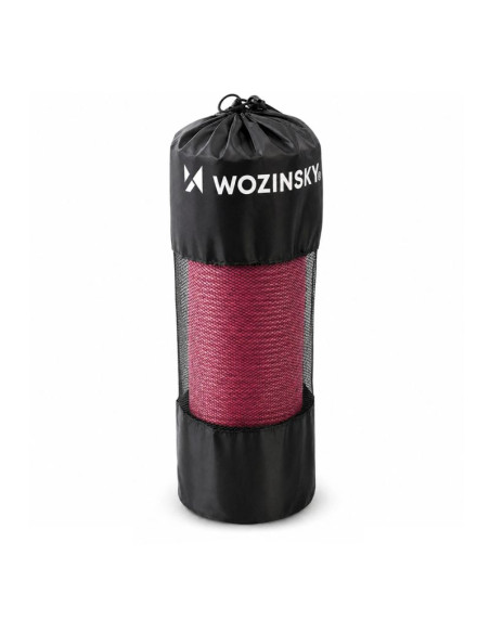 Mata do ćwiczeń wozinsky wnsp-15r 183 x 61 x 1,5 cm gruba mata gimnastyczna do jogi i fitness - różowa