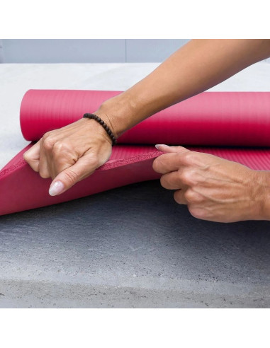 Mata do ćwiczeń wozinsky wnsp-15r 183 x 61 x 1,5 cm gruba mata gimnastyczna do jogi i fitness - różowa