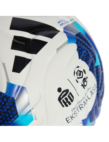 Piłka nożna adidas ekstraklasa 26/27 mini biało-niebieska ke5150