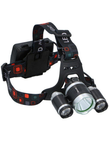 Latarka czołowa turystyczna deluxe 1 led i 2 cob grundig