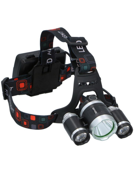 Latarka czołowa turystyczna deluxe 1 led i 2 cob grundig
