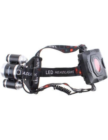 Latarka czołowa turystyczna deluxe 1 led i 2 cob grundig