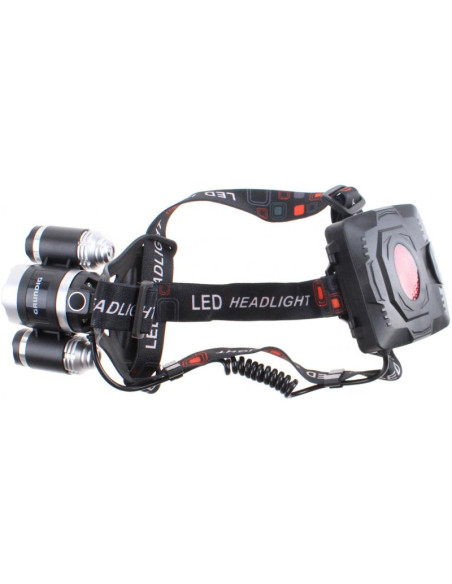 Latarka czołowa turystyczna deluxe 1 led i 2 cob grundig