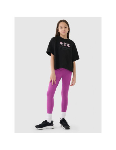 Legginsy dzianinowe dziewczęce 4f 4fjwmm00ttigf178-51s