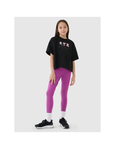 Legginsy dzianinowe dziewczęce 4f 4fjwmm00ttigf178-51s