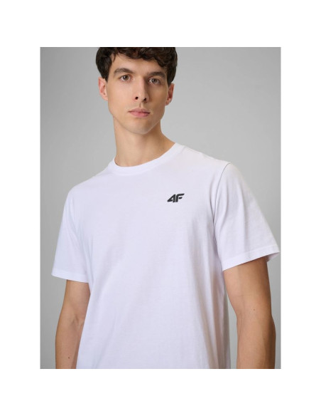 T-shirt regular gładki męski 4f 4frmm00ttshm4192-10s