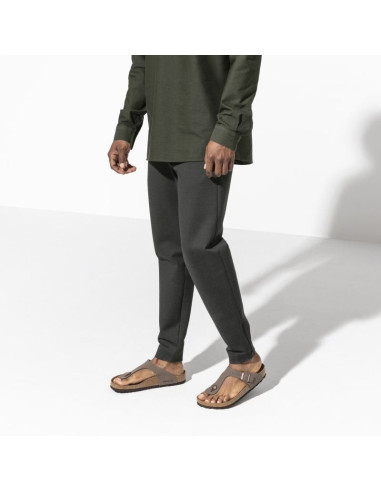 Japonki męskie szare birkenstock gizeh birko-flor nubuck stone regular szerokie (43391)