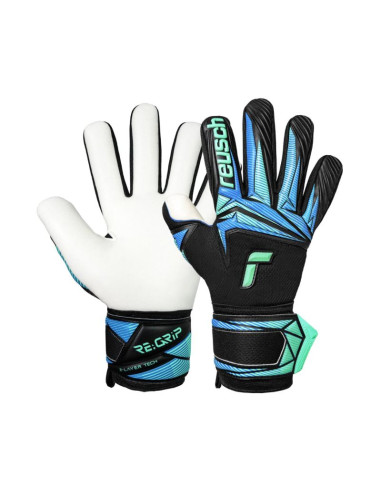 Rękawice bramkarskie reusch attrakt re:grip nc czarno-niebieskie 5670535 7272