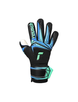 Rękawice bramkarskie reusch attrakt re:grip nc czarno-niebieskie 5670535 7272 2