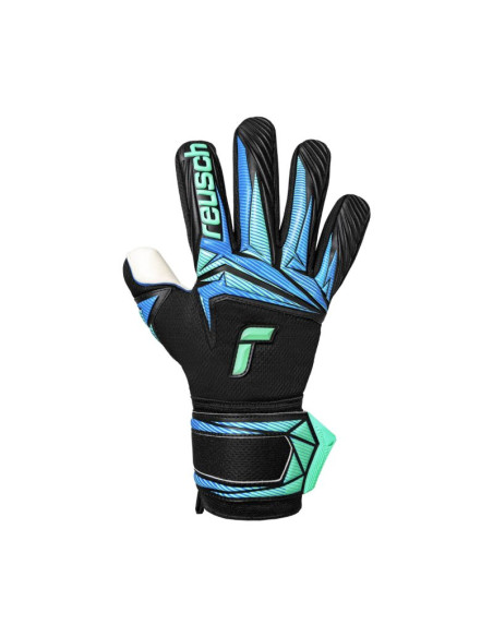 Rękawice bramkarskie reusch attrakt re:grip nc czarno-niebieskie 5670535 7272