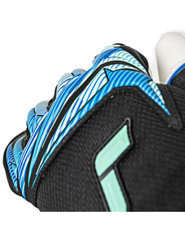 Rękawice bramkarskie reusch attrakt re:grip nc czarno-niebieskie 5670535 7272