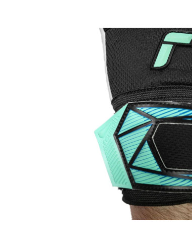 Rękawice bramkarskie reusch attrakt re:grip nc czarno-niebieskie 5670535 7272