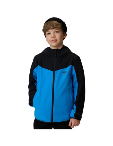 Kurtka dla chłopca softshell 4f m477 niebieska 4fjwss26tsofm477 33s