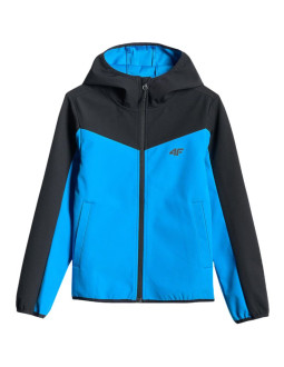 Kurtka dla chłopca softshell 4f m477 niebieska 4fjwss26tsofm477 33s 2
