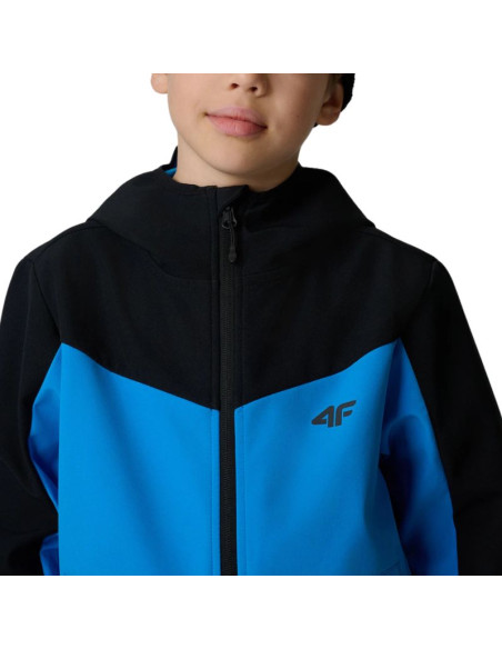 Kurtka dla chłopca softshell 4f m477 niebieska 4fjwss26tsofm477 33s