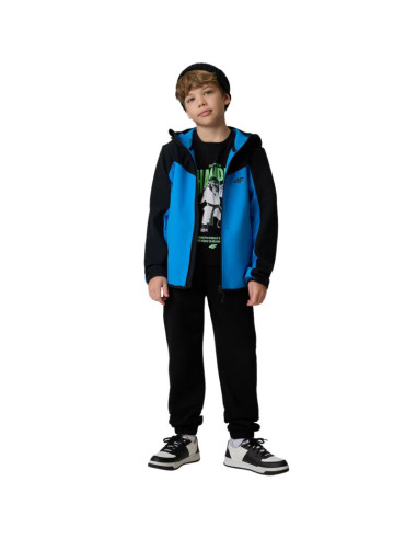 Kurtka dla chłopca softshell 4f m477 niebieska 4fjwss26tsofm477 33s