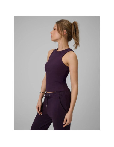 Top slim z prążkowanej dzianiny damski 4f 4fraw25tslef310-50s