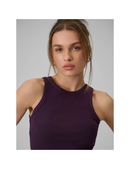 Top slim z prążkowanej dzianiny damski 4f 4fraw25tslef310-50s