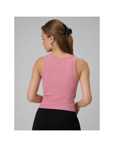 Top slim z prążkowanej dzianiny damski 4f 4fraw25tslef310-56s