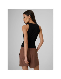 Top slim z prążkowanej dzianiny damsk 4f 4frss26tslef338-20s 2