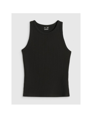 Top slim z prążkowanej dzianiny damsk 4f 4frss26tslef338-20s