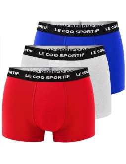 Le coq sportif bokserki majtki męskie 3pak czerwone szare granatowe