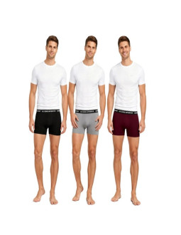 Le coq sportif bokserki majtki męskie 3pak czarne szare bordowe 2
