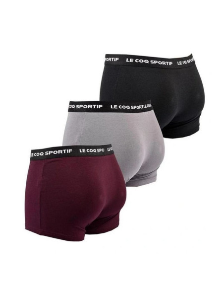 Le coq sportif bokserki majtki męskie 3pak czarne szare bordowe