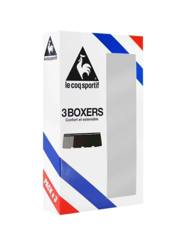 Le coq sportif bokserki majtki męskie 3pak czarne szare bordowe