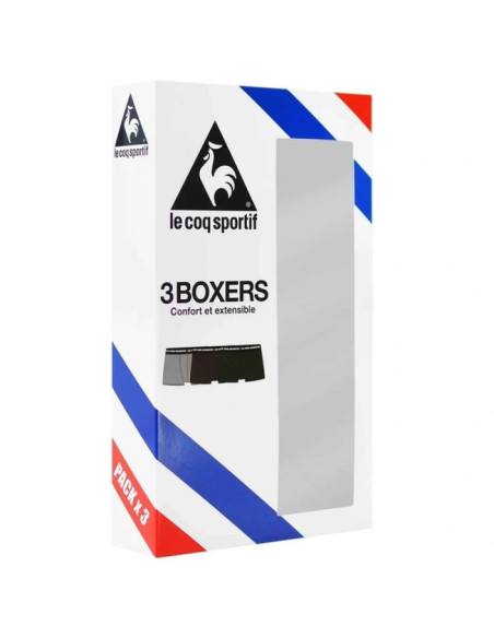 Le coq sportif bokserki majtki męskie 3pak czarne szare bordowe
