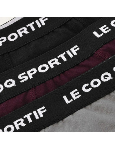 Le coq sportif bokserki majtki męskie 3pak czarne szare bordowe