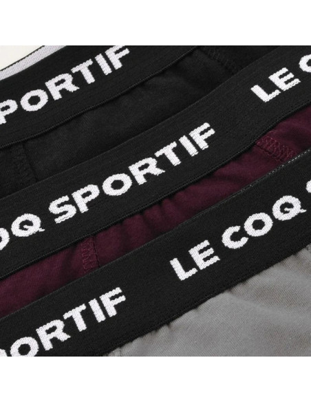 Le coq sportif bokserki majtki męskie 3pak czarne szare bordowe