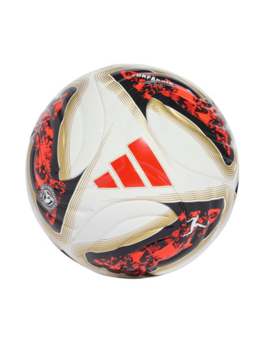 Piłka nożna adidas bundesliga 26/27 torfabrik mini biało-pomarańczowo-złota kg6039