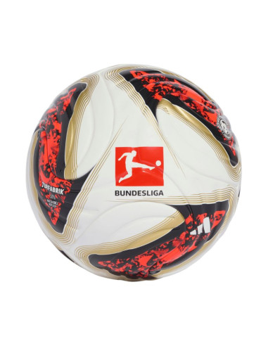 Piłka nożna adidas bundesliga 26/27 torfabrik mini biało-pomarańczowo-złota kg6039