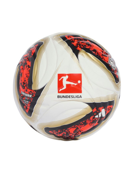Piłka nożna adidas bundesliga 26/27 torfabrik mini biało-pomarańczowo-złota kg6039
