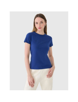 T-shirt slim z nadrukiem damski 4f 4fwmm00ttshf2674-31s