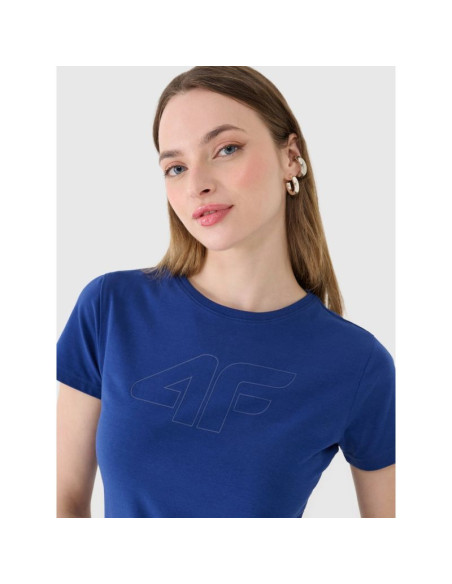 T-shirt slim z nadrukiem damski 4f 4fwmm00ttshf2674-31s