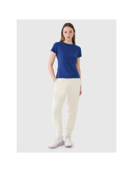 T-shirt slim z nadrukiem damski 4f 4fwmm00ttshf2674-31s