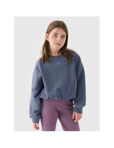 Bluza dresowa nierozpinana bez kaptura dziewczęca 4f 4fjrss24tswsf1331-32s
