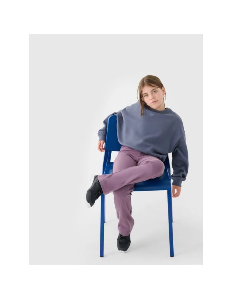 Bluza dresowa nierozpinana bez kaptura dziewczęca 4f 4fjrss24tswsf1331-32s
