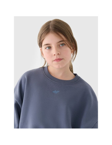 Bluza dresowa nierozpinana bez kaptura dziewczęca 4f 4fjrss24tswsf1331-32s
