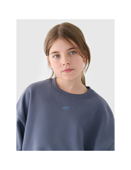 Bluza dresowa nierozpinana bez kaptura dziewczęca 4f 4fjrss24tswsf1331-32s