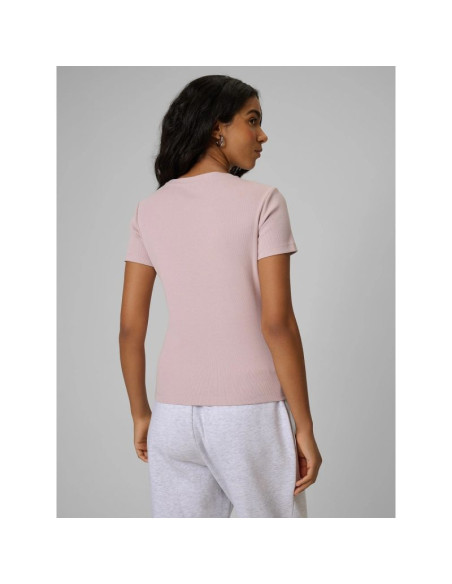 T-shirt slim prążkowany damski 4f 4frss26ttshf3629-56s
